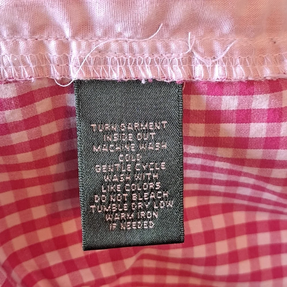 Lauren Ralph Lauren Pink Gingham Capris - Cropped Straight - Picture 9 of 10